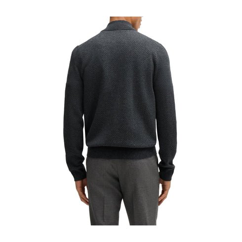 BOSS Cardigan Cardigan Uomo jacquard con zip Grigio A24 - BOSS50528314 - 001 - M - Francavilla Moda